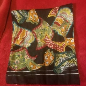 VINTAGE 1950's Rectangular SILK Scarf